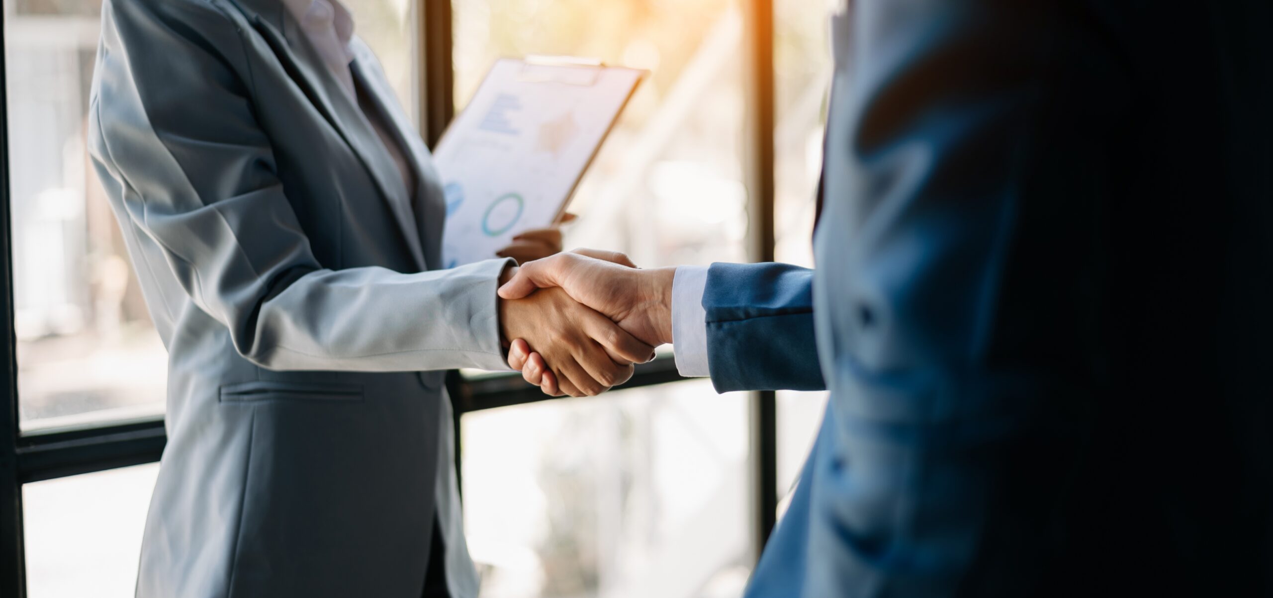 Business colleagues shaking hands
