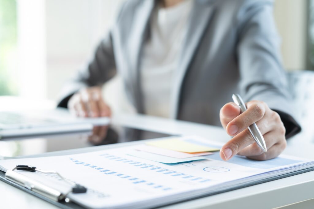 Business Consultants reviewing documents