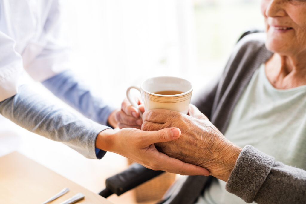 Supportive care interaction between staff and resident