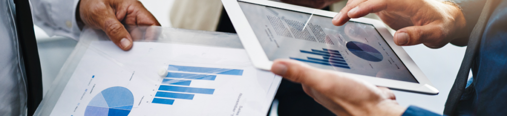 Healthcare professionals conducting financial analysis